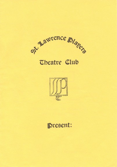 Generic programme cover in black on yellow.  Used 1973-1982