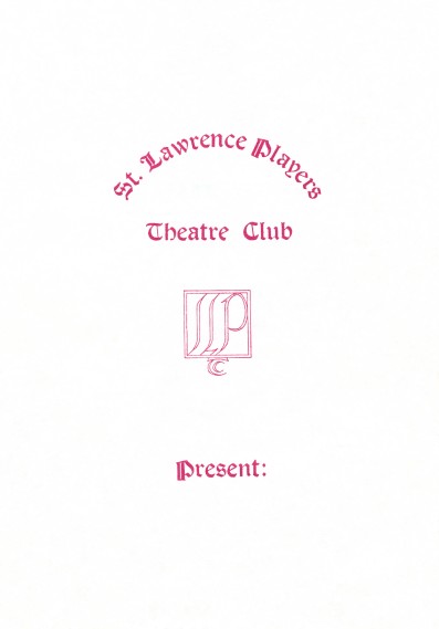 Generic programme cover in red.  Used 1973-1982
